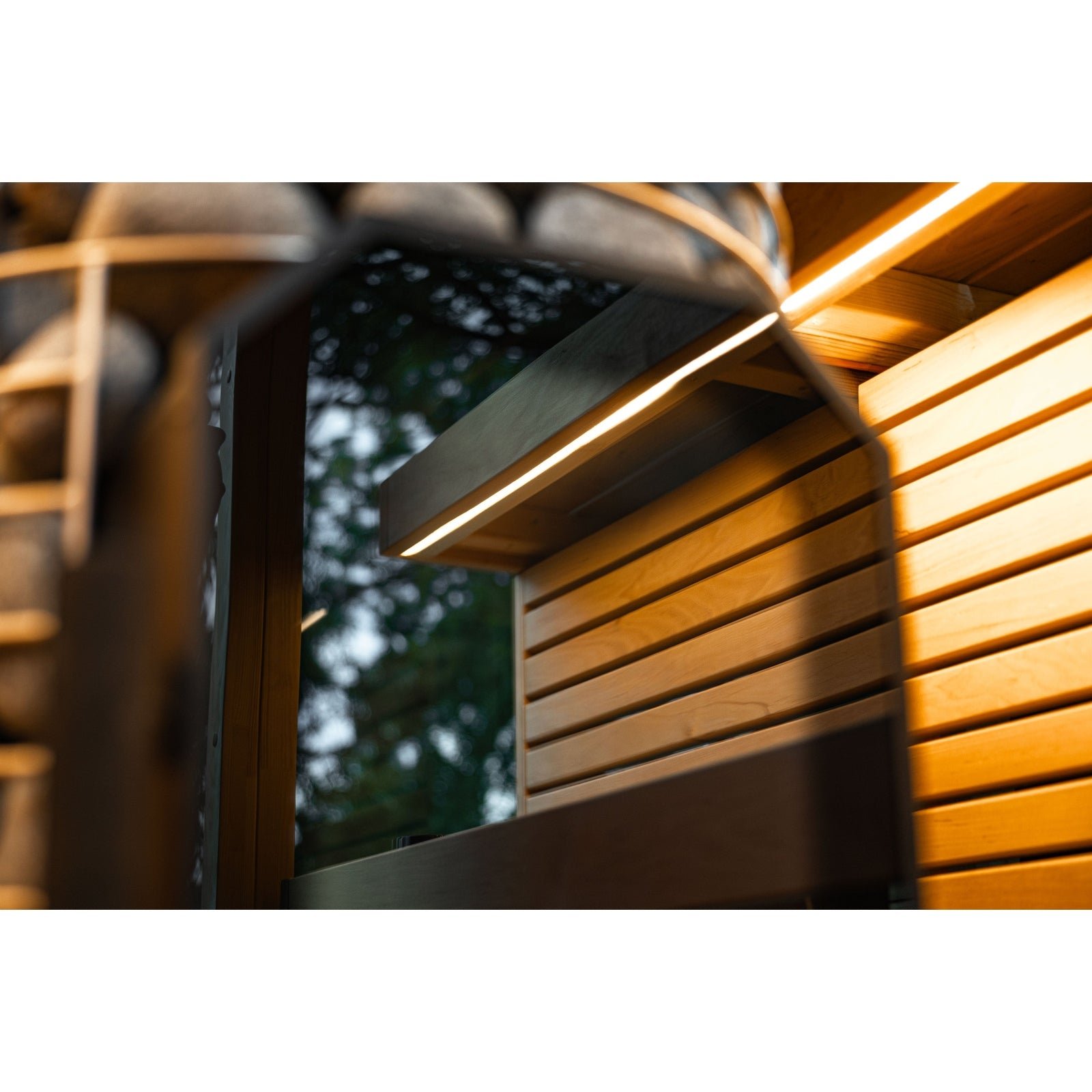 Leil Black Cube Comfort 6-Person Outdoor Sauna - Image 10