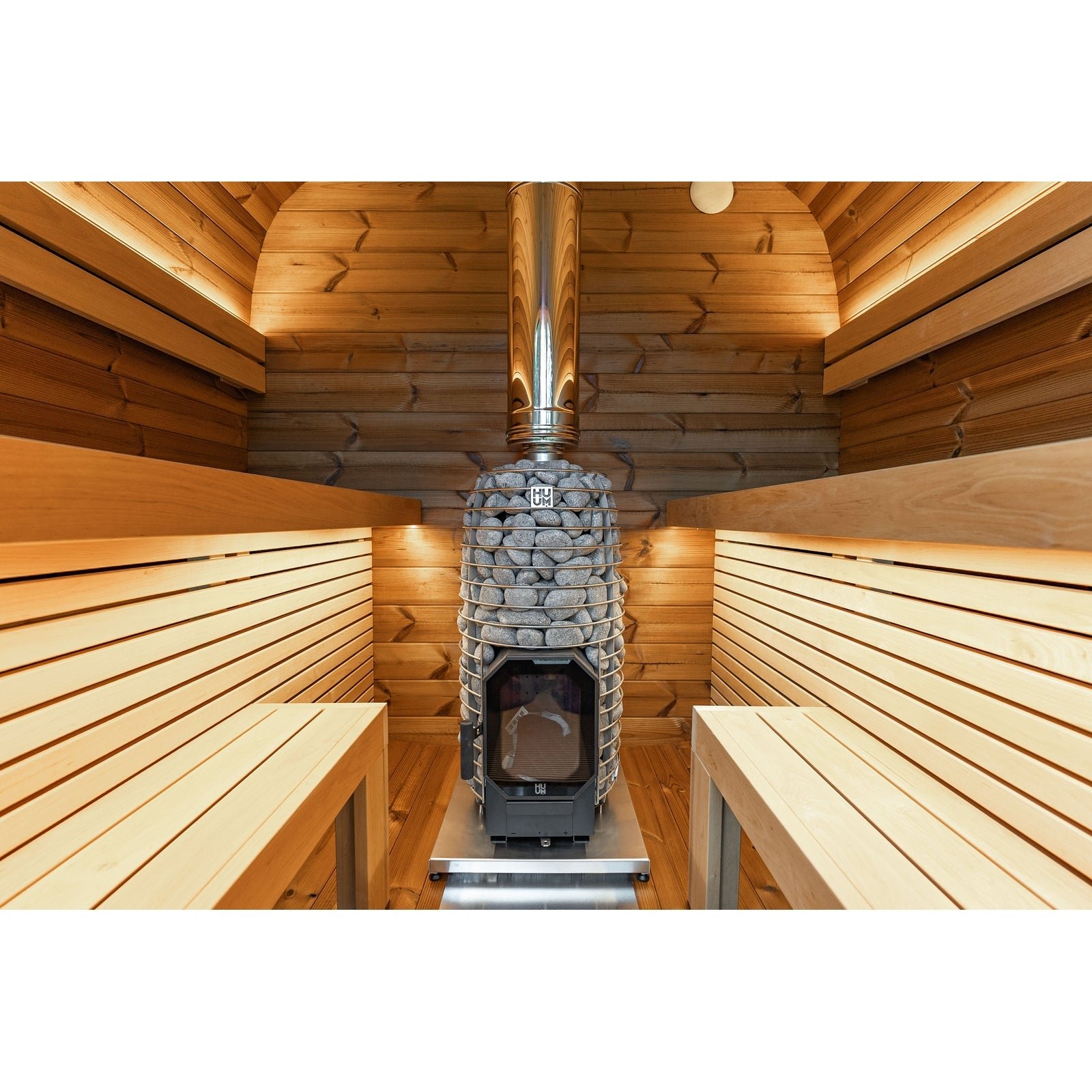 Leil Black Cube Comfort 6-Person Outdoor Sauna - Image 5