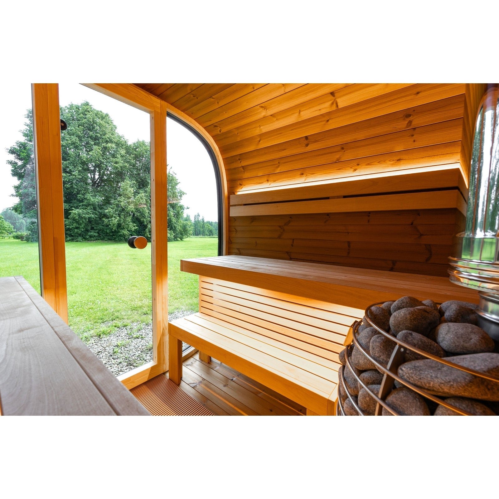Leil Black Cube Comfort 6-Person Outdoor Sauna - Image 7