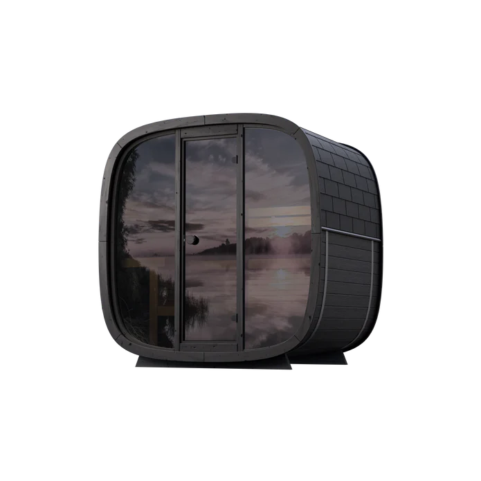 Leil Black Cube Classic 4-Person Outdoor Sauna - Image 2
