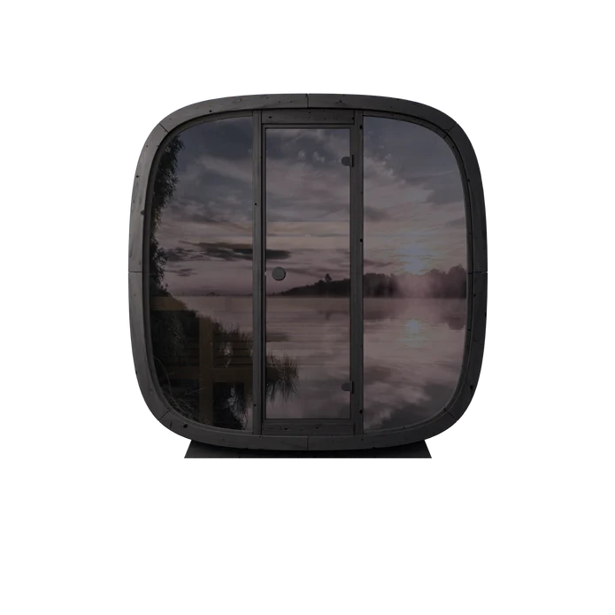 Leil Black Cube Classic 4-Person Outdoor Sauna