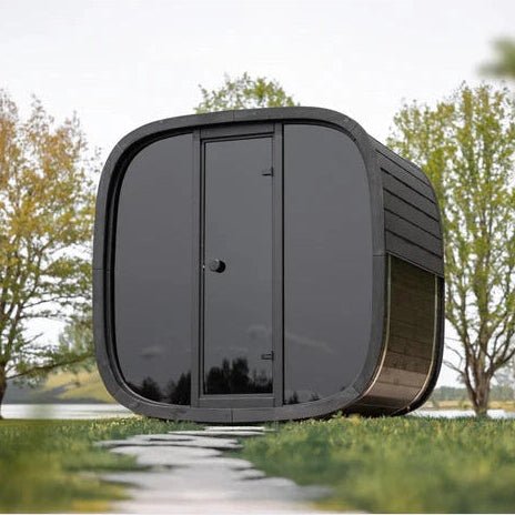 Leil Black Cube Classic 4-Person Outdoor Sauna - Image 6