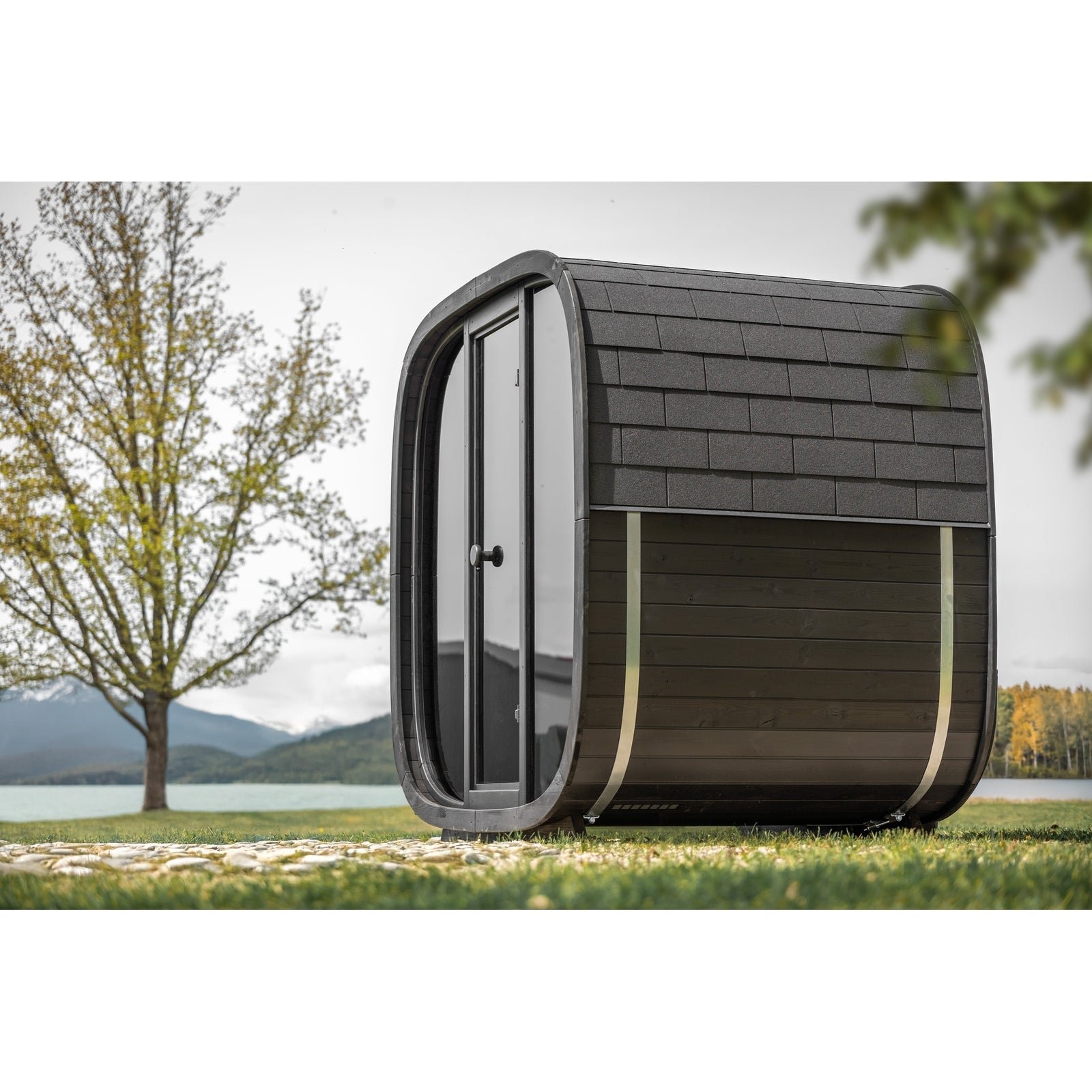 Leil Black Cube Classic 4-Person Outdoor Sauna - Image 7