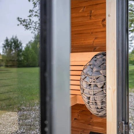 Leil Black Cube Classic 4-Person Outdoor Sauna - Image 16