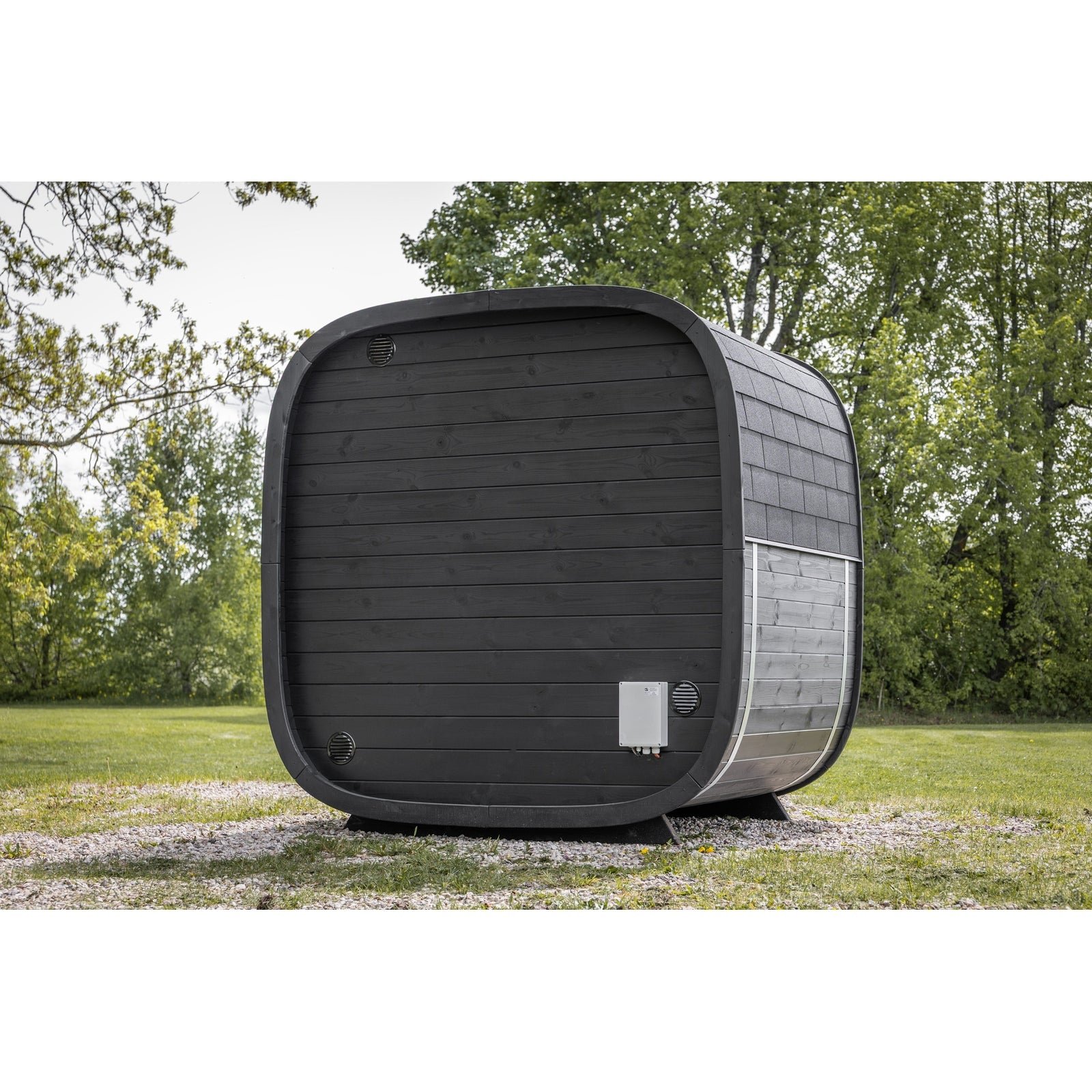 Leil Black Cube Classic 4-Person Outdoor Sauna - Image 8