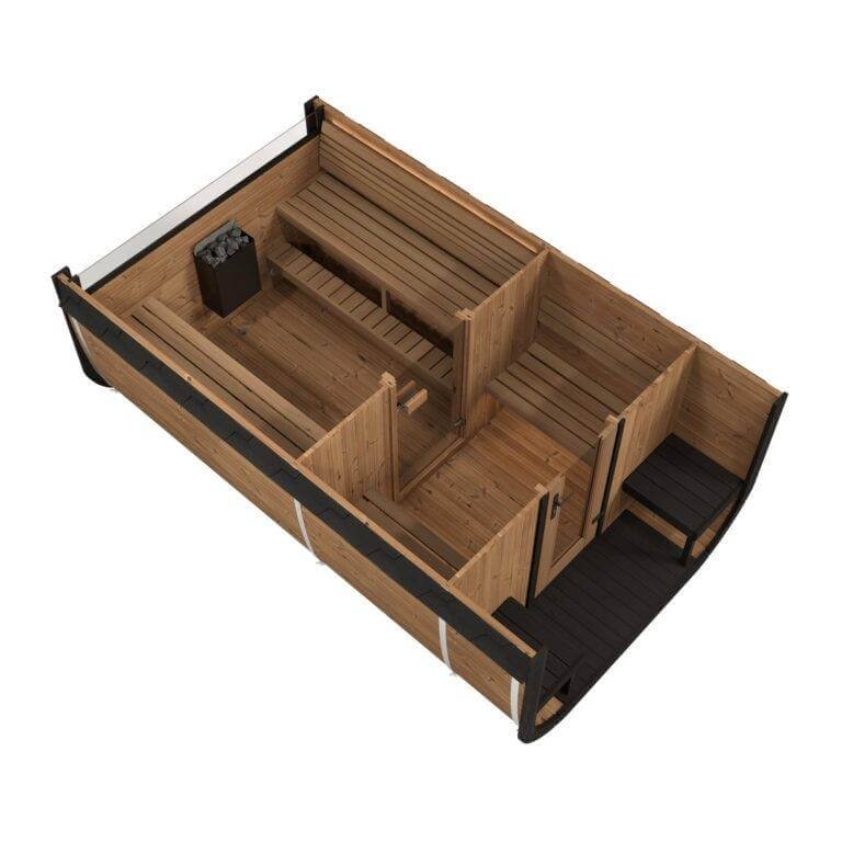 SaunaLife CL12GCP Outdoor Cube-Series Home Sauna Suite Kit, 8 Persons - Image 7