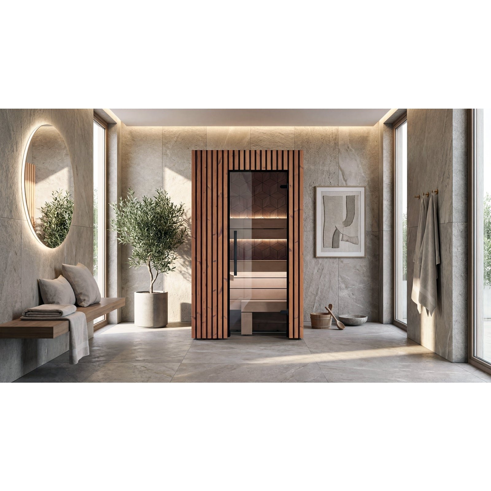 Leil Como 120 1-Person Indoor Sauna Kit - Image 7