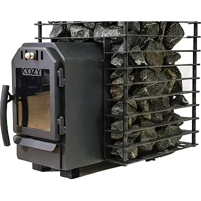 Cozy Heat Quattro Thru-Wall Sauna Stove Wood Burning Sauna Stove, Up to 18kW - Image 5
