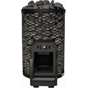 Cozy Heat O Thru-Wall Sauna Stove Wood Burning Sauna Stove, Up to 18kW