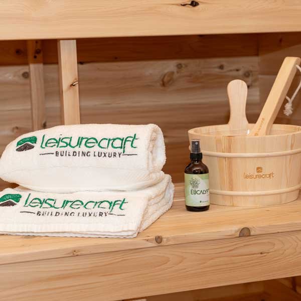Dundalk Leisurecraft Georgian Cabin 2-6 Person Outdoor Sauna w/ Porch - Image 3