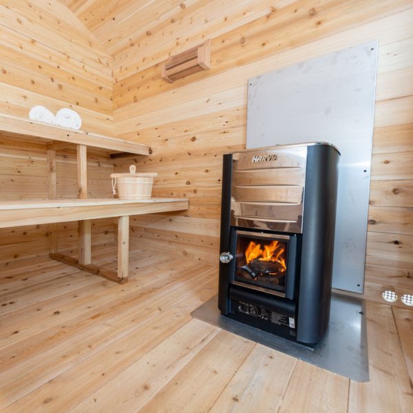 Dundalk Leisurecraft Georgian Cabin 2-6 Person Outdoor Sauna w/ Porch - Image 5