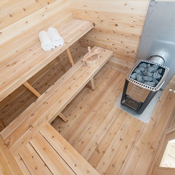 Dundalk Leisurecraft Georgian Cabin 2-6 Person Outdoor Sauna w/ Porch - Image 8