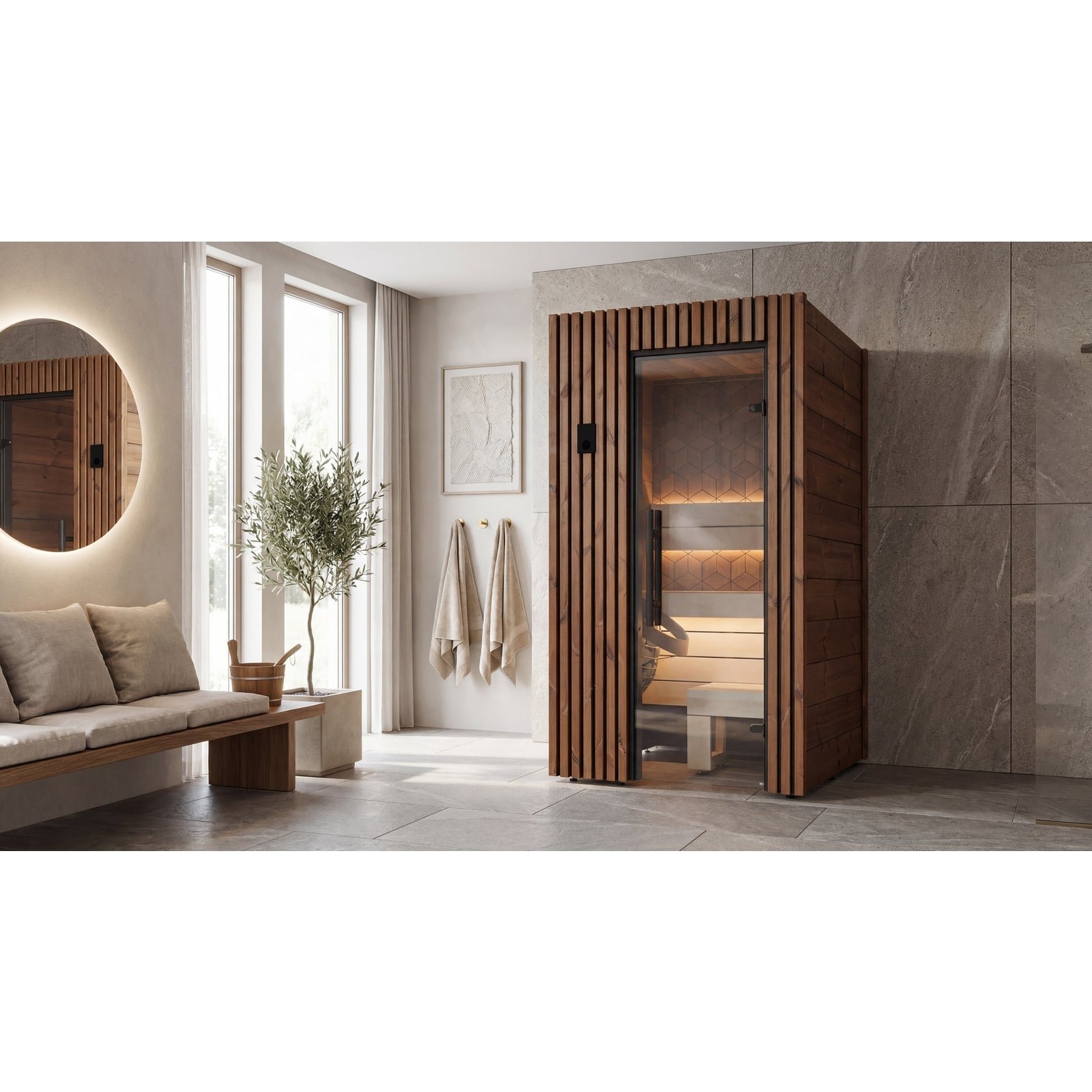 Leil Como 120 1-Person Indoor Sauna Kit - Image 8