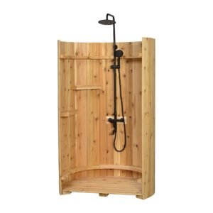 Rinse Crescent Floor Shower Onyx With Floor