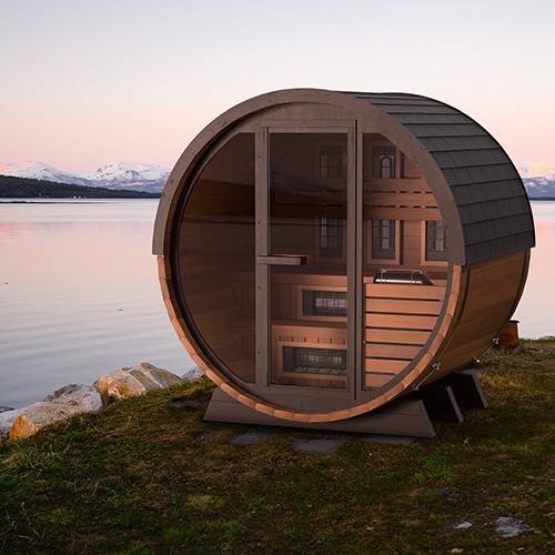 Finnmark Combination Outdoor Barrel Sauna—FD-6, Cedar - Image 4