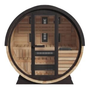 Finnmark Thermo-Aspen Combination Outdoor Barrel Sauna—FD-7,