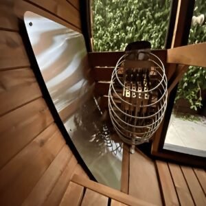 Curved Side Heat Shield for Barrel Saunas