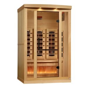 Golden Designs 2-Person Full Spectrum Infrared Sauna w/ Himalayan Salt Bar