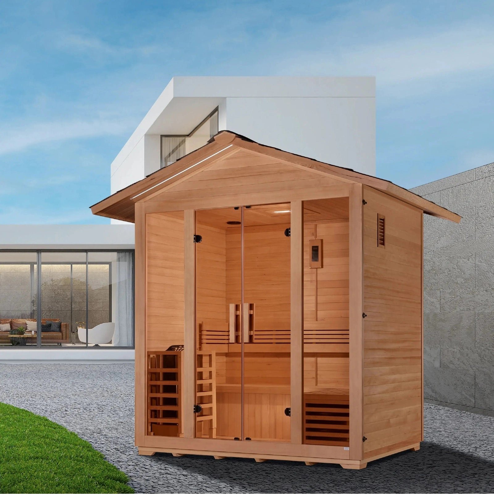 Golden Designs Vorarlberg 5-Person Outdoor Traditional Sauna - Image 5