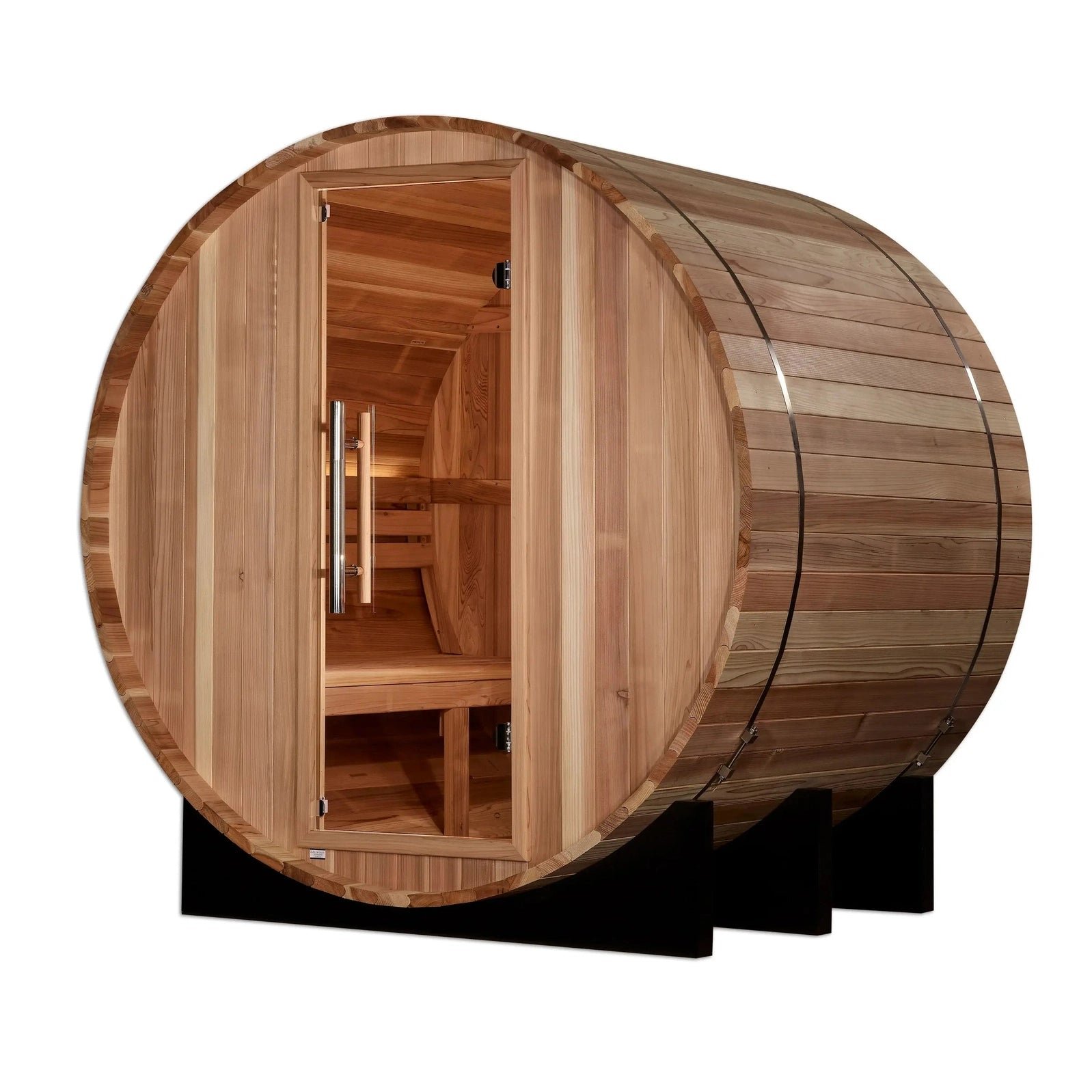 Golden Designs St. Moritz 2-Person Barrel Sauna - Image 3