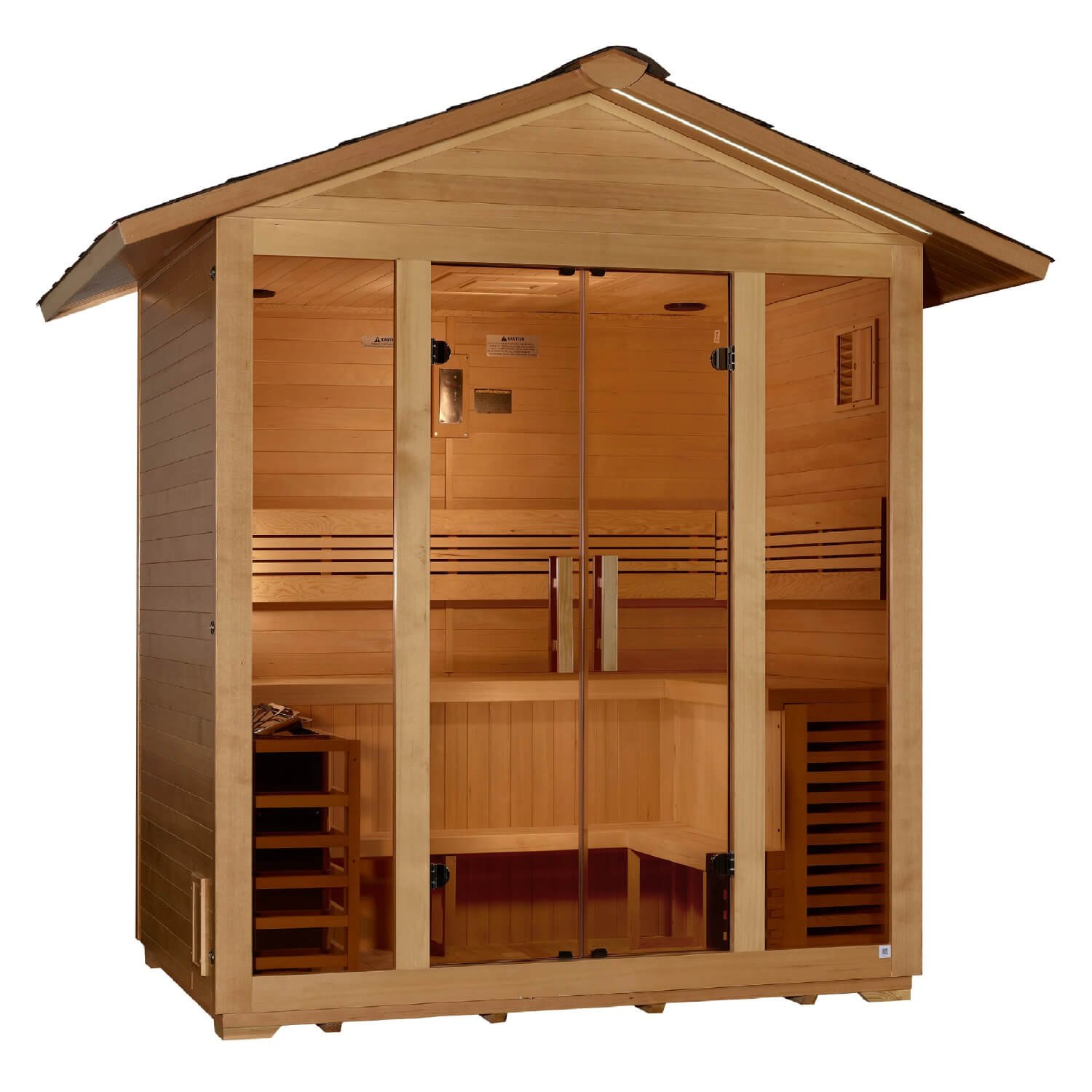 Golden Designs Vorarlberg 5-Person Outdoor Traditional Sauna - Image 3