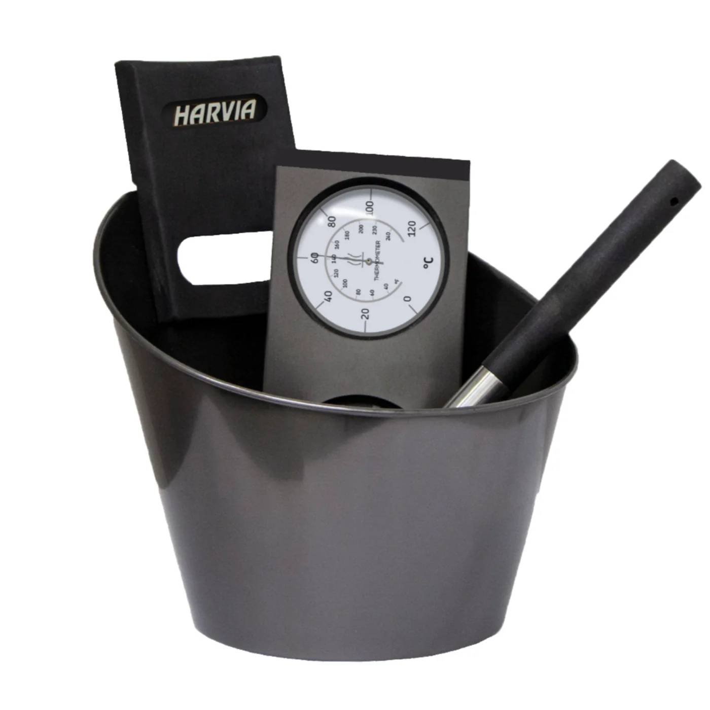 Harvia Onyx Bucket, Ladle, & Thermometer Kit