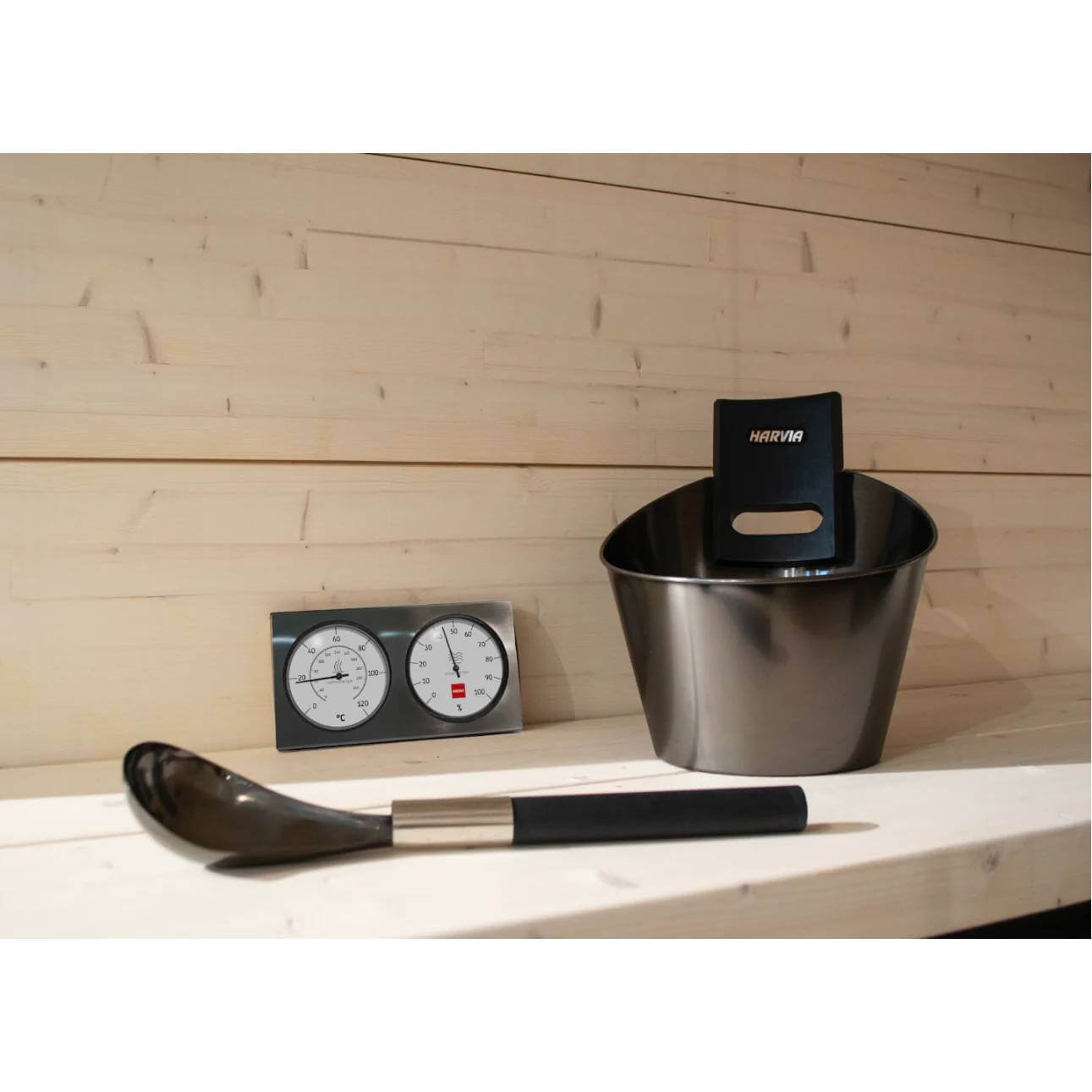 Harvia Onyx Bucket, Ladle, & Thermometer Kit - Image 3