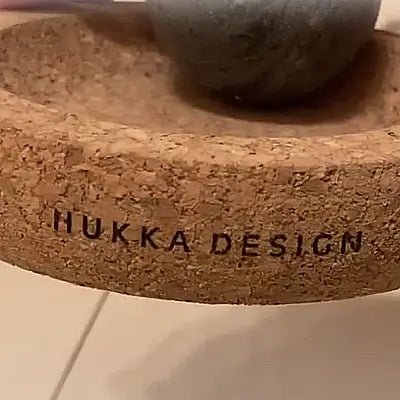 Hukka Mini SoleJoy Sauna Massage Stone with Natural Cork Base, Sphere - Image 4