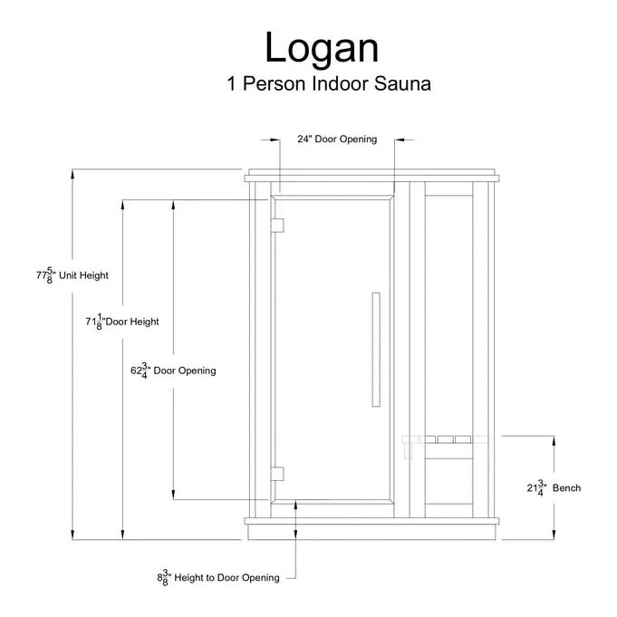 Almost Heaven Logan 1-Person Indoor Sauna - Image 8