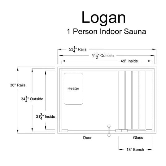 Almost Heaven Logan 1-Person Indoor Sauna - Image 9