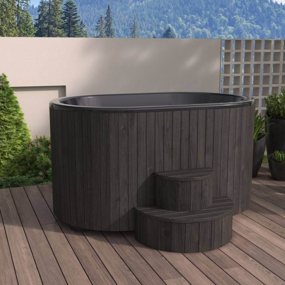 SaunaLife S2B 2-Person Cold/Hot Immersion Tub, Black - Image 2