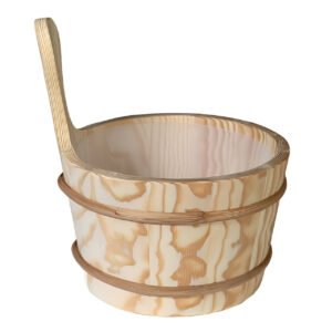 Prosaunas Spruce Wood Sauna Bucket Lined, 4-Liter