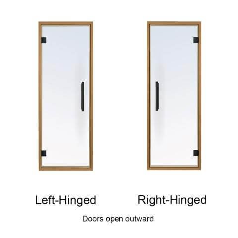 Prosaunas Thermo-Aspen Frame, Prehung Tinted Glass Sauna Door 24x73 (Left Black Hinges) - Image 2