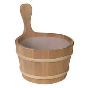 Prosaunas Alder Wood Sauna Bucket Lined, 4-Liter