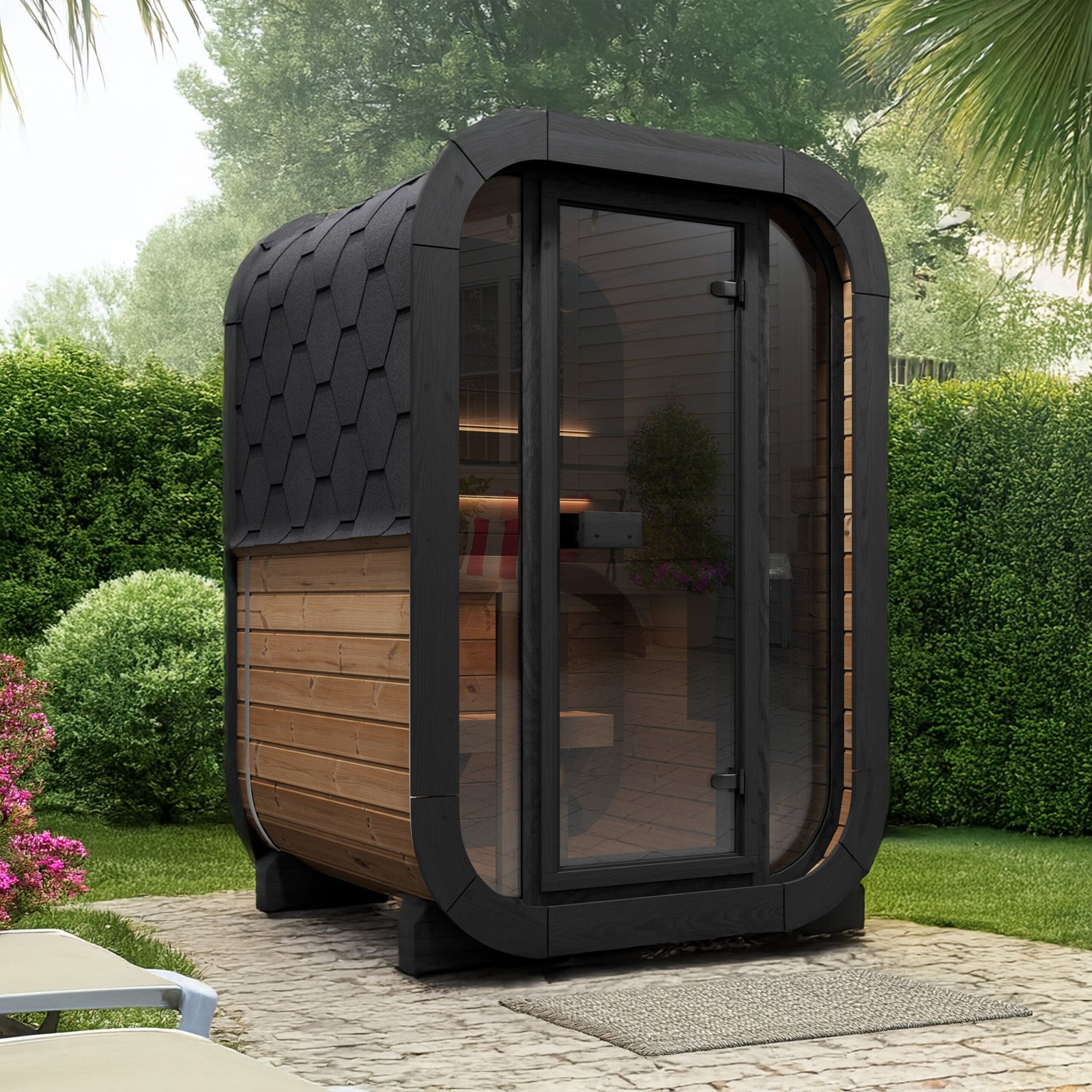 SaunaLife CL3G 2-Person Sauna with Glass Front - Image 6