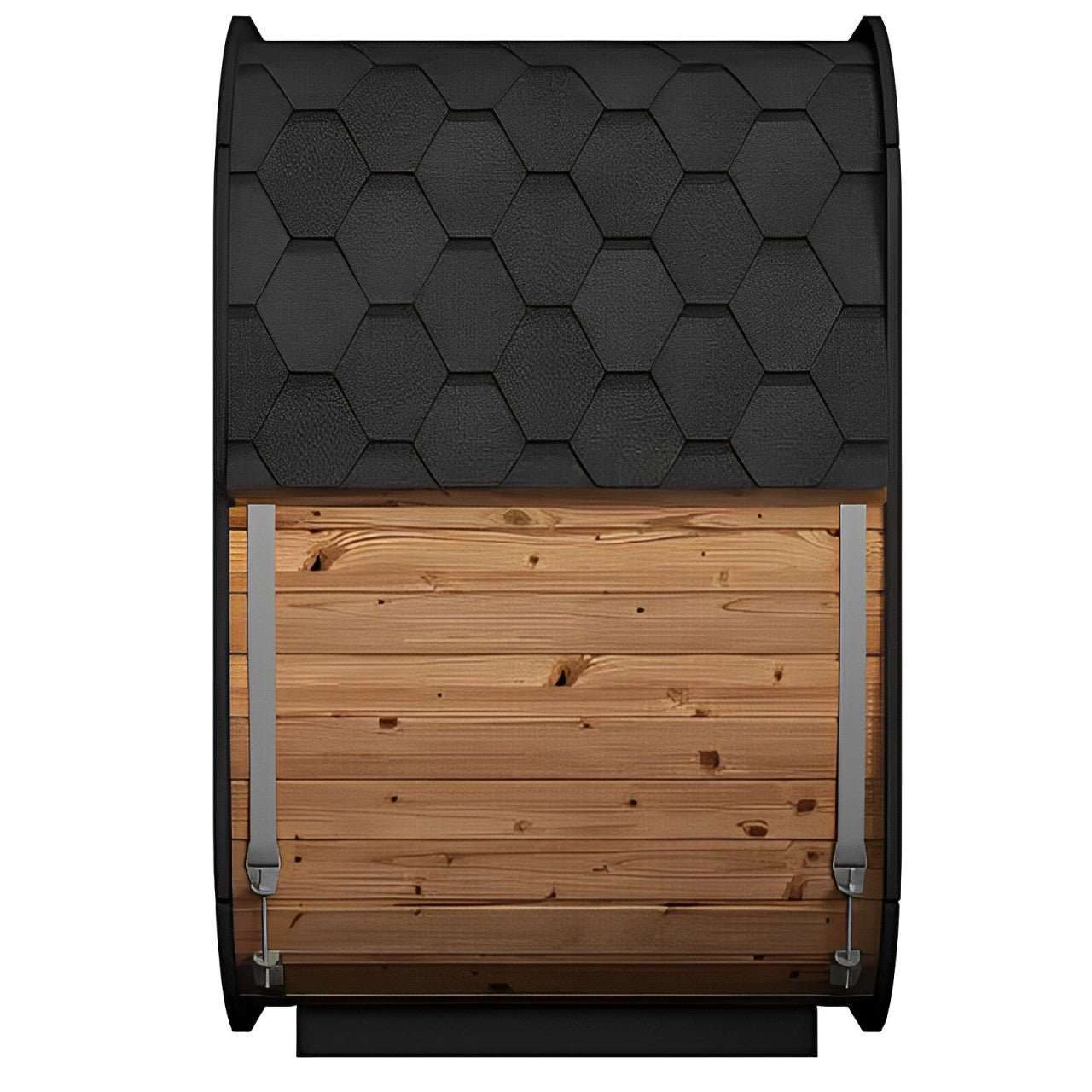 SaunaLife CL4G 3-Person Outdoor Cube Cabin Sauna with Full Glass Front & LED Lighting - Image 3
