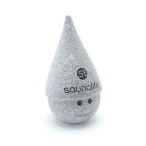 SaunaLife "Stoney" Sauna Gnome with Cone Hat, Black Printed Logo