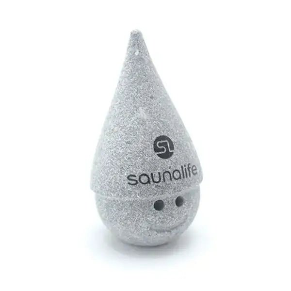 SaunaLife "Stoney" Sauna Gnome with Cone Hat, Black Printed Logo