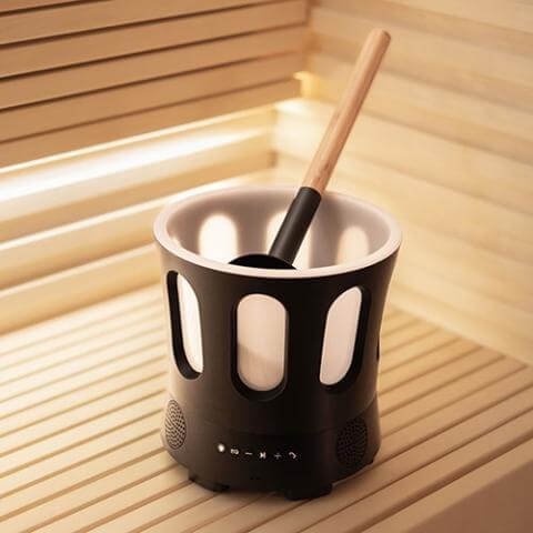SaunaLife SaunaZone Bluetooth Speaker, Sauna Bucket, with Lights - Image 2