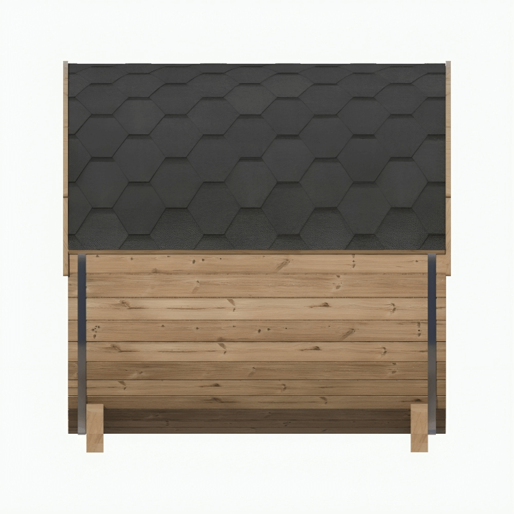 SaunaLife E7G 4-Person Barrel Sauna w/ Front Glass, 71"x81" - Image 7