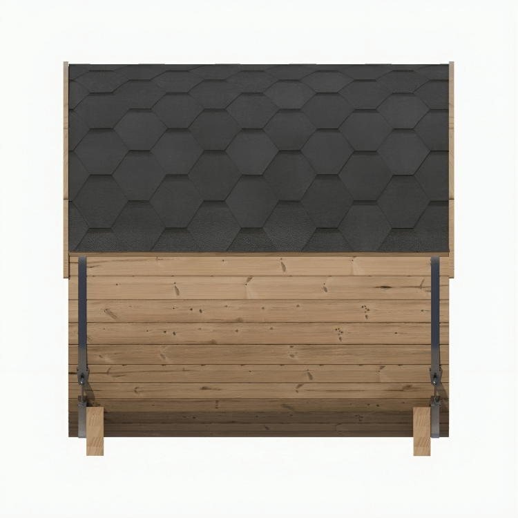SaunaLife E7G 4-Person Barrel Sauna w/ Front Glass, 71"x81" - Image 6