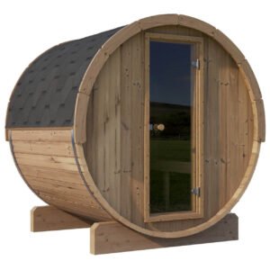 SaunaLife E7 4-Person Barrel Sauna, 71"x81"