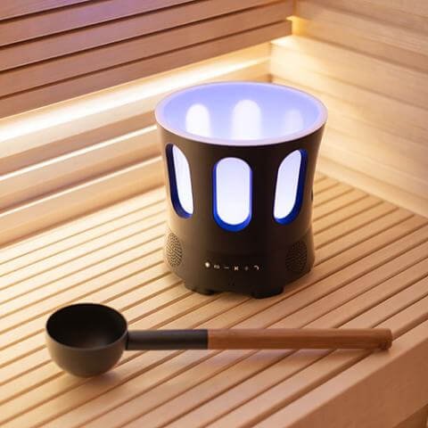 SaunaLife SaunaZone Bluetooth Speaker, Sauna Bucket, with Lights - Image 10