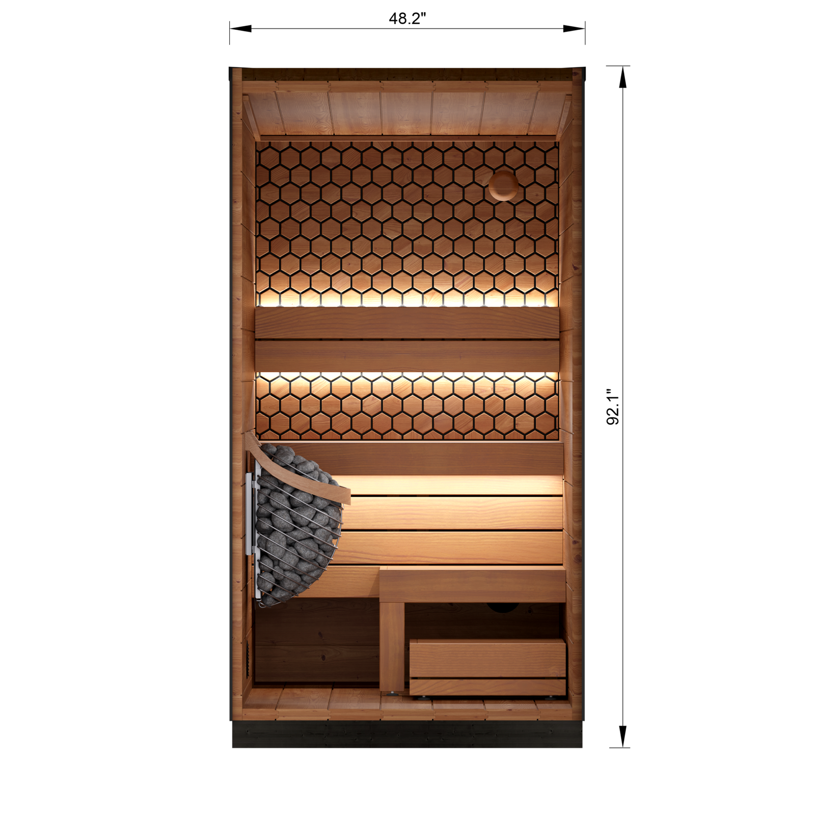 Leil Viva 120 1-Person Outdoor Sauna Kit - Image 6