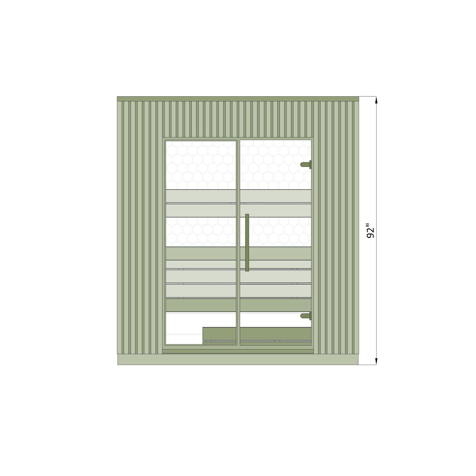 Leil Viva 210 3-Person Outdoor Sauna Kit - Image 9