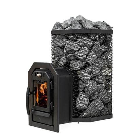 Cozy Heat Thru-Wall Sauna Heater Wood-Burning Sauna Stove, Up to 18kW - Image 2
