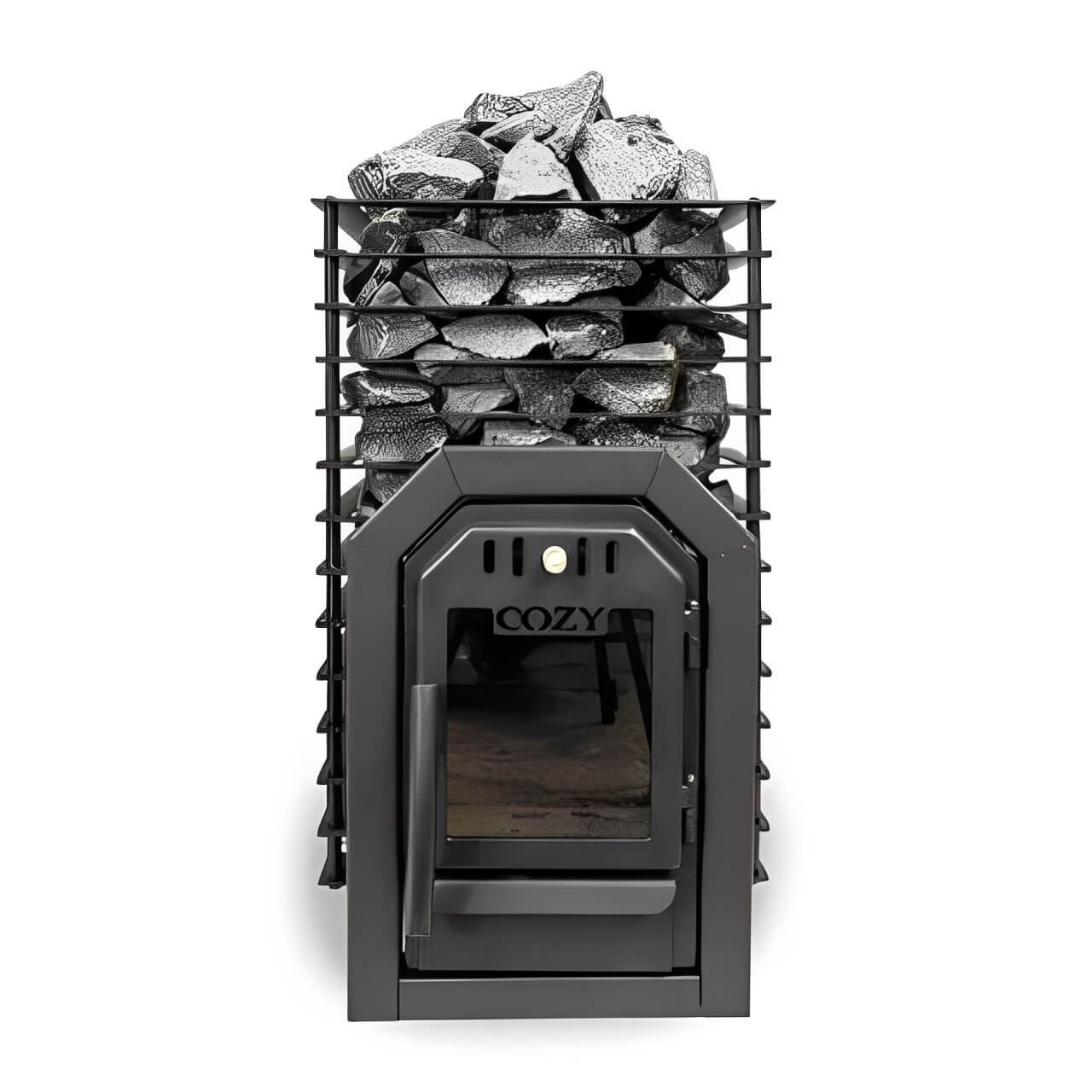 Cozy Heat Quattro Thru-Wall Sauna Stove Wood Burning Sauna Stove, Up to 18kW
