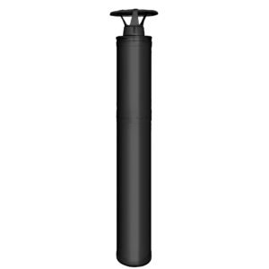 Harvia WHP1500M Sauna Wood-Burning Stove Chimney Kit, 1500mm, Black Steel