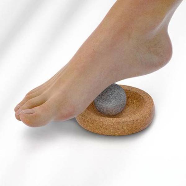 Hukka Mini SoleJoy Sauna Massage Stone with Natural Cork Base, Sphere - Image 3