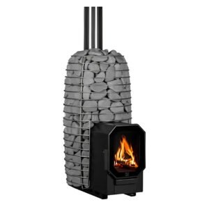 HUUM Hive Flow Mini LS Wood-Burning Sauna Stove w/ Firebox Extension 8.5 kW